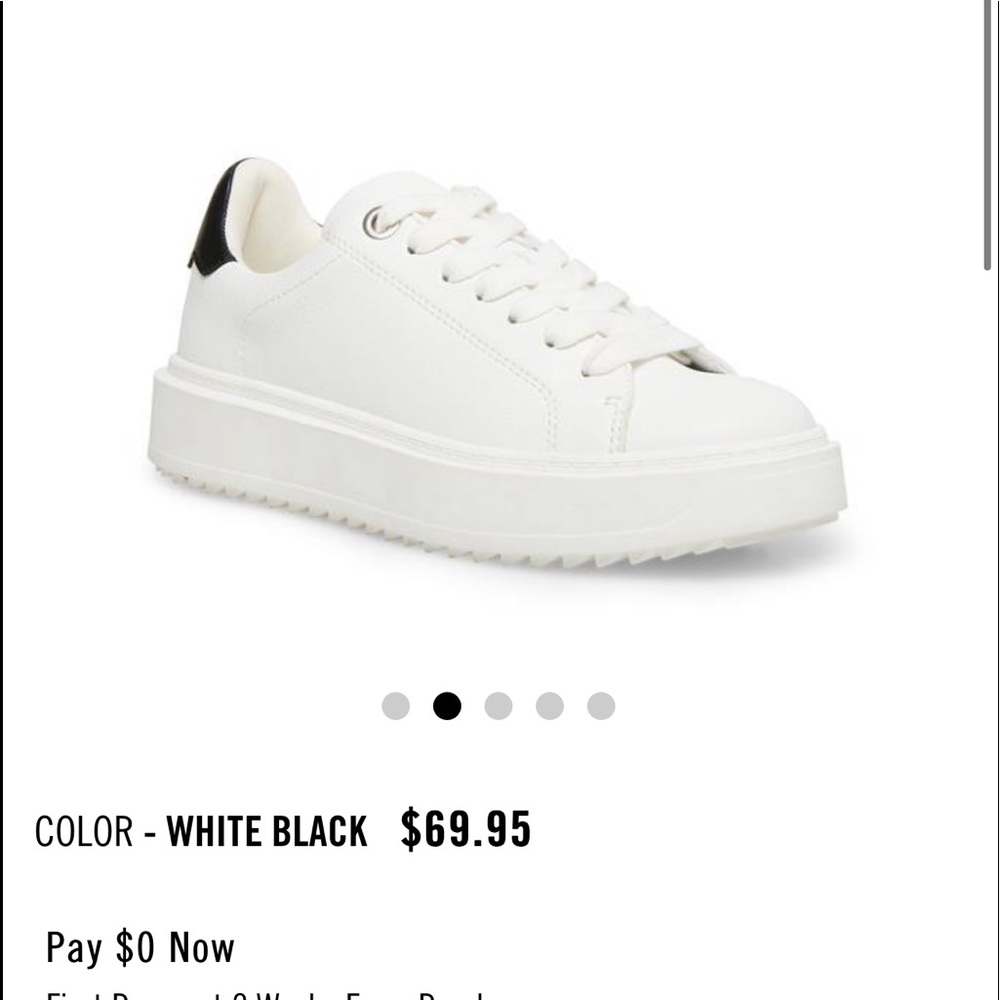 NWT Steve Madden Charlie white sneaker